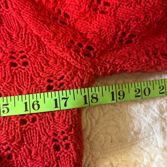 Sincerely Jules Two-Tone Red & Pink Fie front cropped Sweater, size: Small - Picture 6 of 9